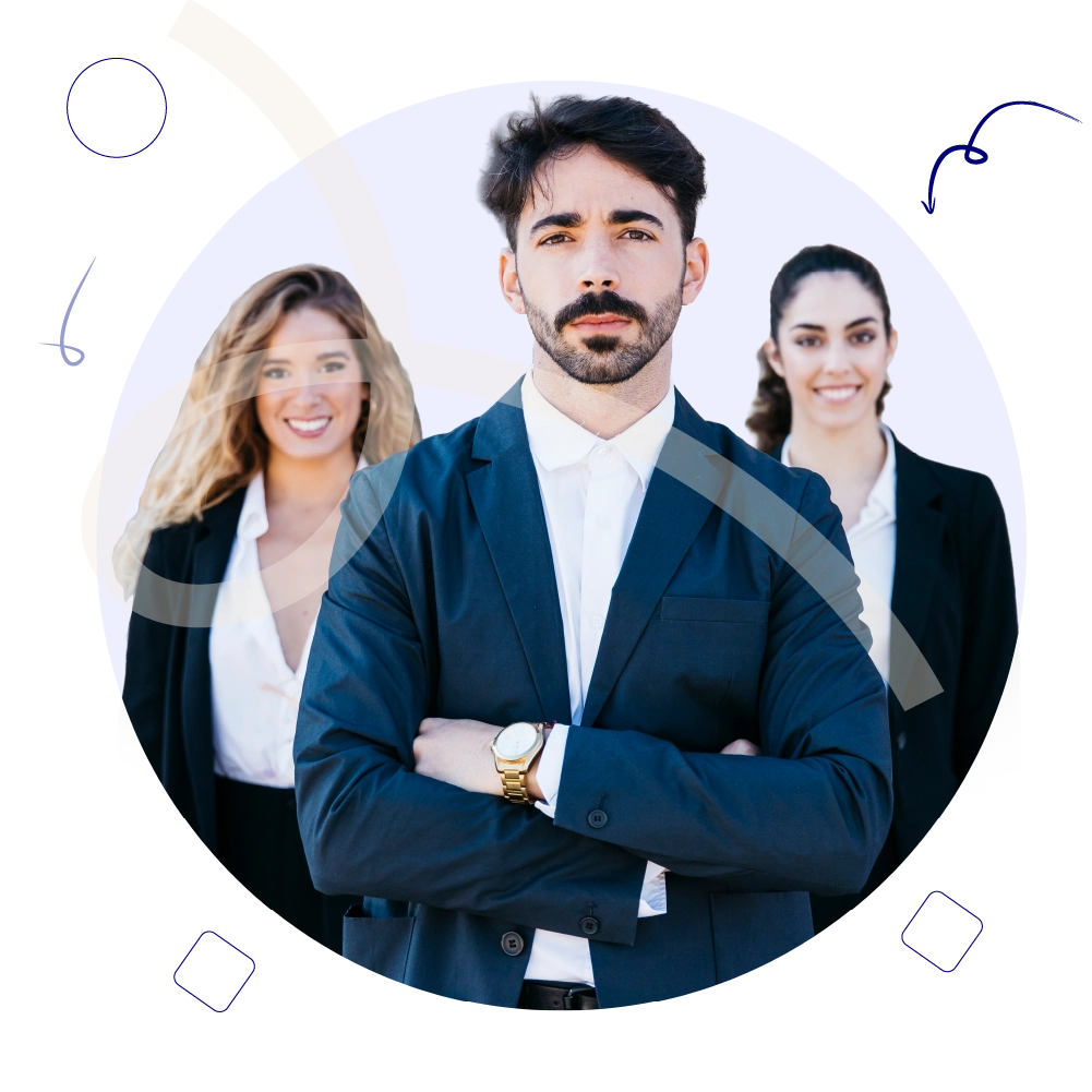 Recruitment and staffing agencies solution graphic